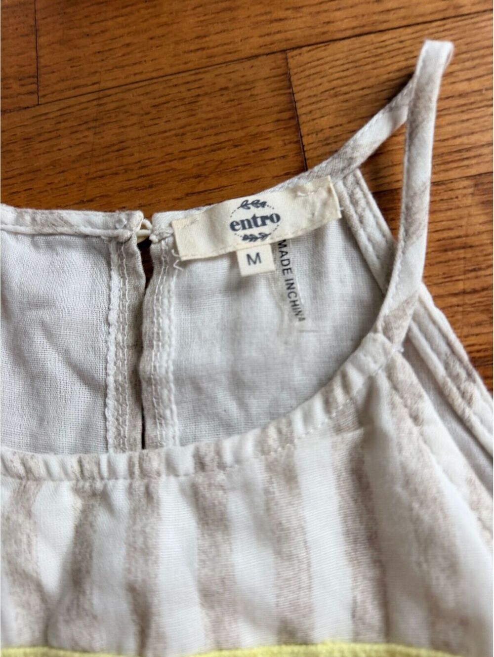 NWT Entro Women’s M White Pastel Rainbow Crochet High collar tank Boho babydoll - Picture 3 of 7